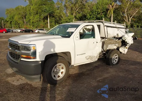2016 Chevrolet Silverado 1500 Wt из США, поврежденный, VIN 1GCNCNEH8GZ272911
